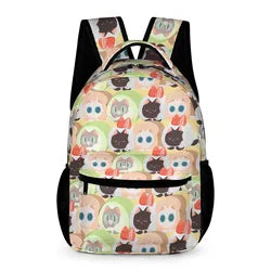 Custom 16 Inch Cute Penguins Themed School Backpack for Kids Girls Boys Lightweight Large Capacity Personalized Bookbag Students