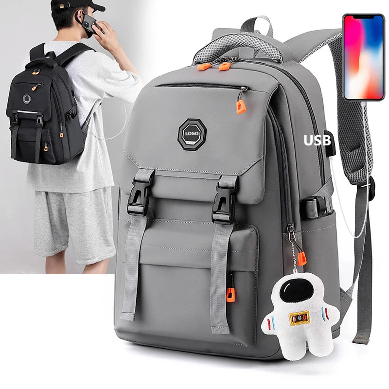 Custom logo Oxford College Student New Designer Waterproof Cheap Fashion Cool Travel Student School Laptop Backpack for Teens