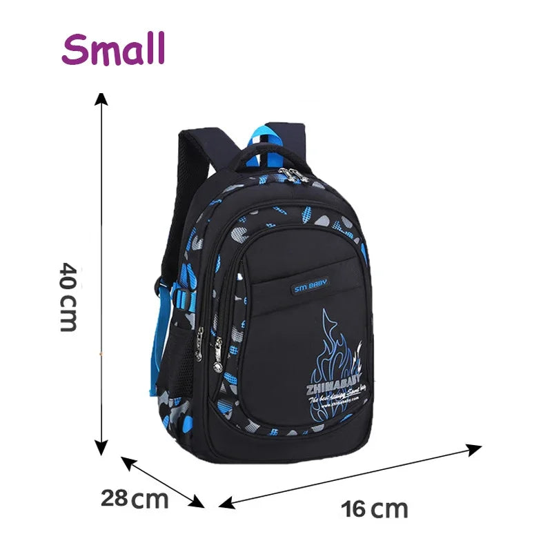 Wholesale Unisex Customizable Kids Backpack Waterproof Polyester Travel Bag for Primary College Students Zipper Closure