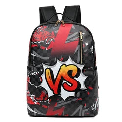Custom Full Imprinted Picture Backpack Spray Ground Bag Casual Printing School Backpack Men Women