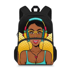 African Arts Printed Kids School Backpack Custom Print for Boys Girls Bookbag School Bag Preschool Kindergarten Toddler Backpack