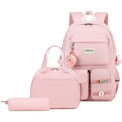 2025 Pastel Pink Kids Backpack Set Waterproof School Bag Custom Backpack Set School Bags Sets Custom Backpacks Colorful Bags
