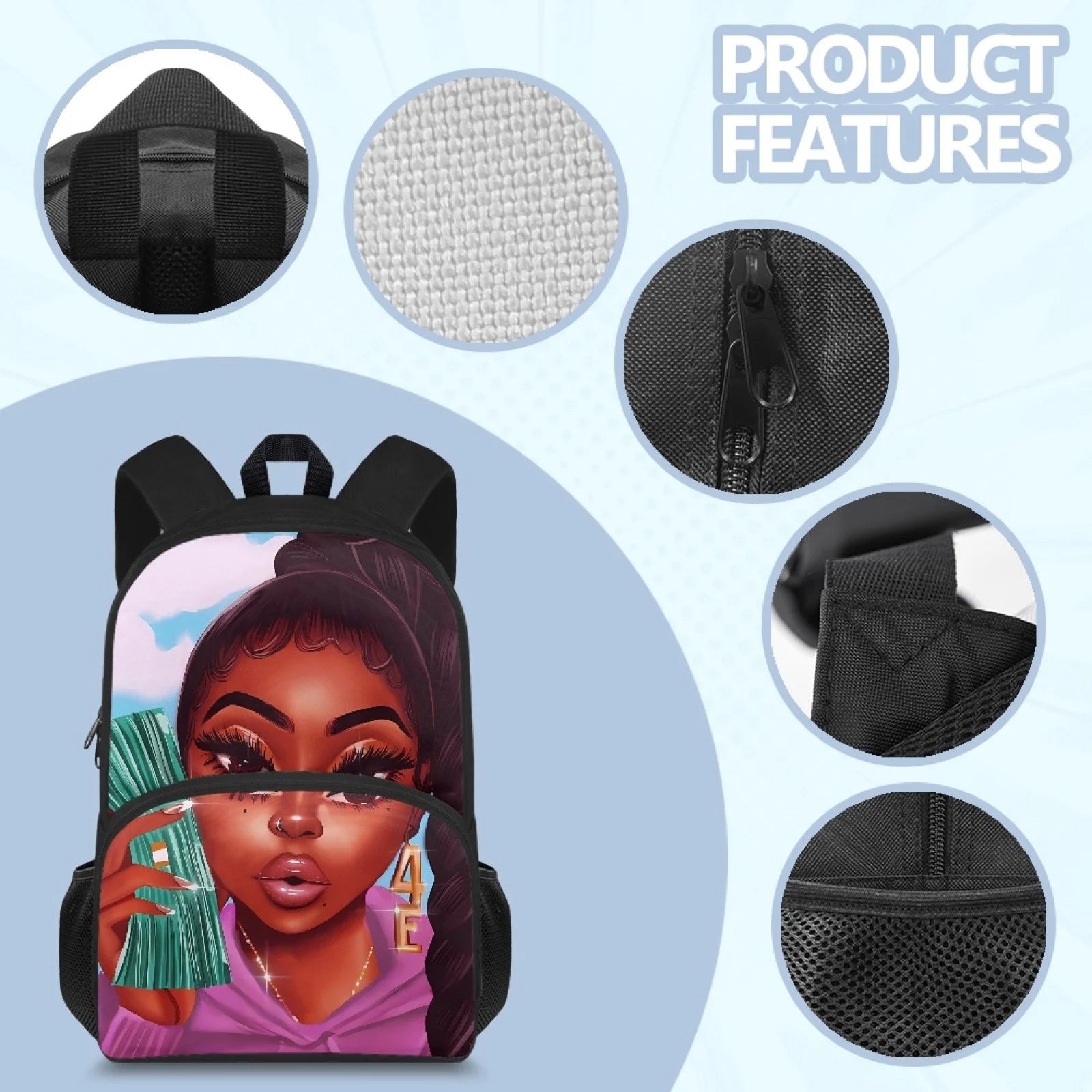 African Arts Printed Kids School Backpack Custom Print for Boys Girls Bookbag School Bag Preschool Kindergarten Toddler Backpack