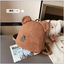 Custom Plush Teddy Bear Backpack for Toddlers Cute Cartoon Bookbags Mini Schoolbags for Kids Children's BookBags