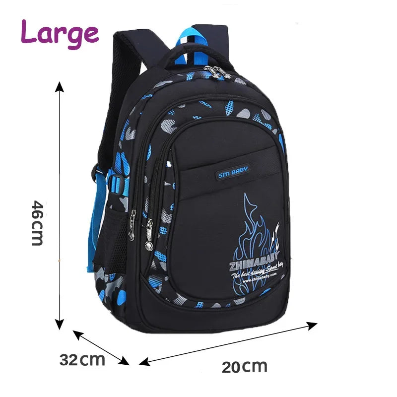 Wholesale Unisex Customizable Kids Backpack Waterproof Polyester Travel Bag for Primary College Students Zipper Closure