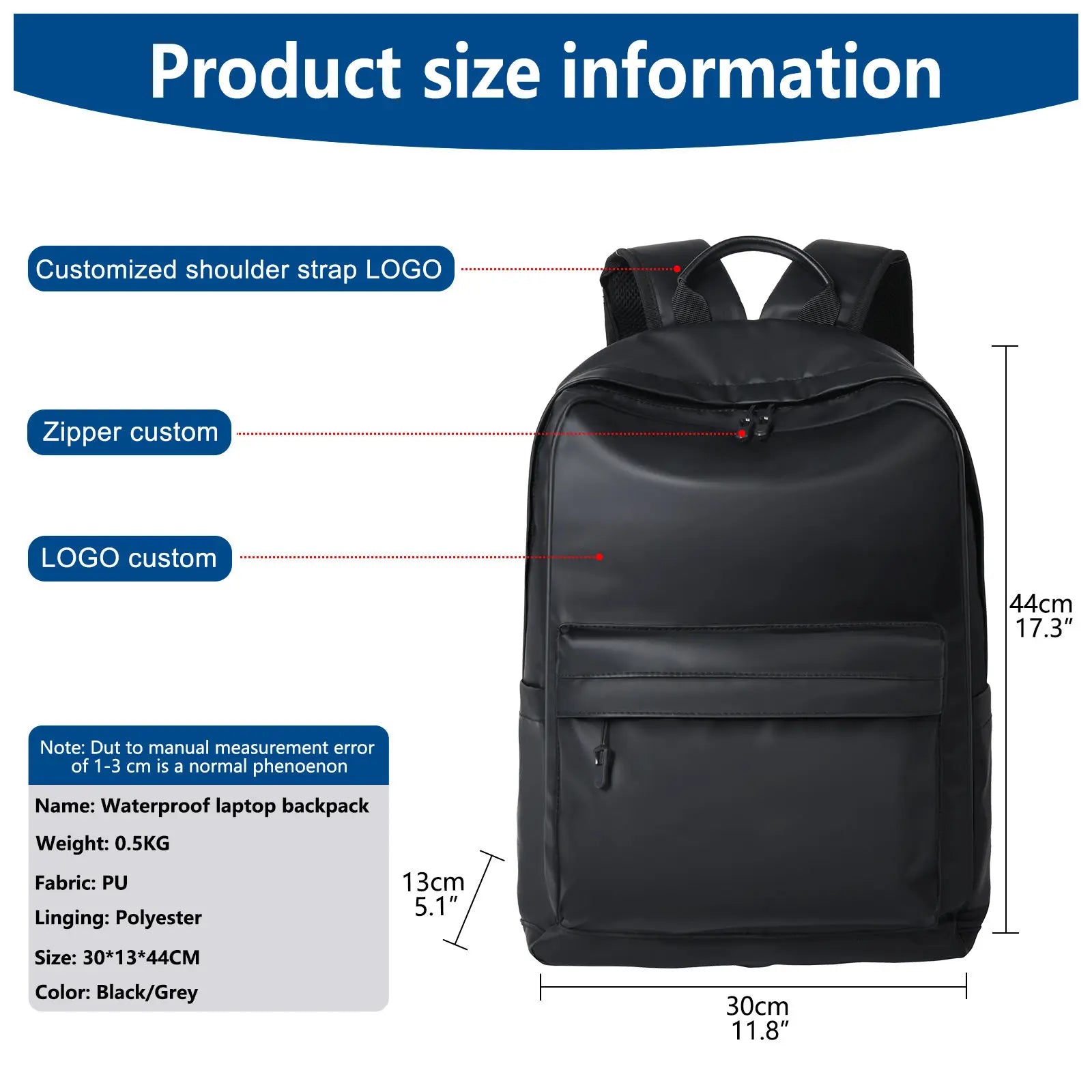 Custom Luxury Usb Charging Outdoor PU Computer Waterproof Business Oxford Backpacks Unisex Men Leather Backpack for Men Laptop