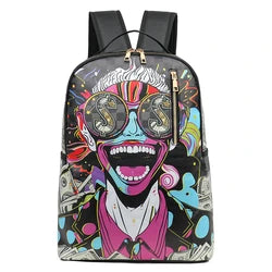 Custom Full Imprinted Picture Backpack Spray Ground Bag Casual Printing School Backpack Men Women