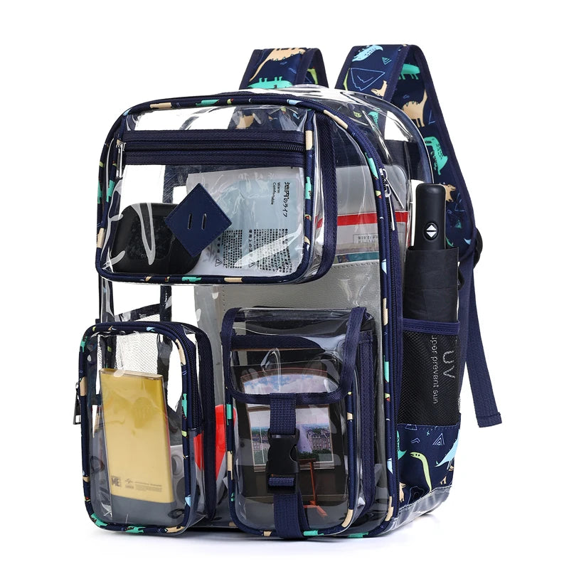 Custom Student Kids Backpack Pvc Transparent Waterproof Bag for Women Fashion Gril Jelly Backpack