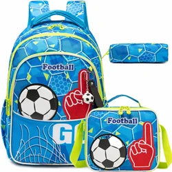 Custom Student Backpack Waterproof Schoolbag Set with Insulated Lunch Bag Casual School Book Bag Other Backpack for Kids