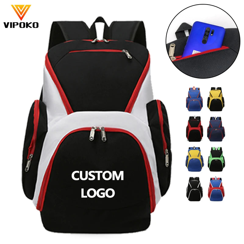 Custom Sports Bag Basketball Backpack for Kids Outdoor Gym Backpack Waterproof Football Travel Bag Men Sports Basketball Bag