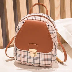 2021 New Fashionable Custom Logo Open Nylon Students Daily School Backpack Vintage Style Zipper PU Open Style Wholesale Factory