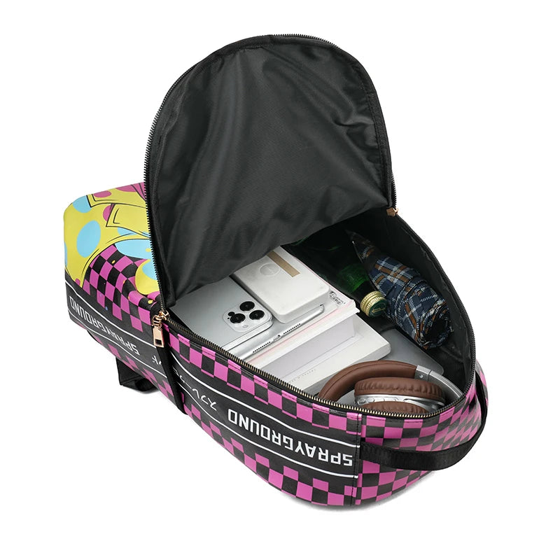 Custom Full Imprinted Picture Backpack Spray Ground Bag Casual Printing School Backpack Men Women