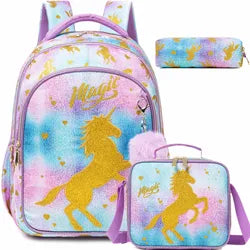 Custom Student Backpack Waterproof Schoolbag Set with Insulated Lunch Bag Casual School Book Bag Other Backpack for Kids