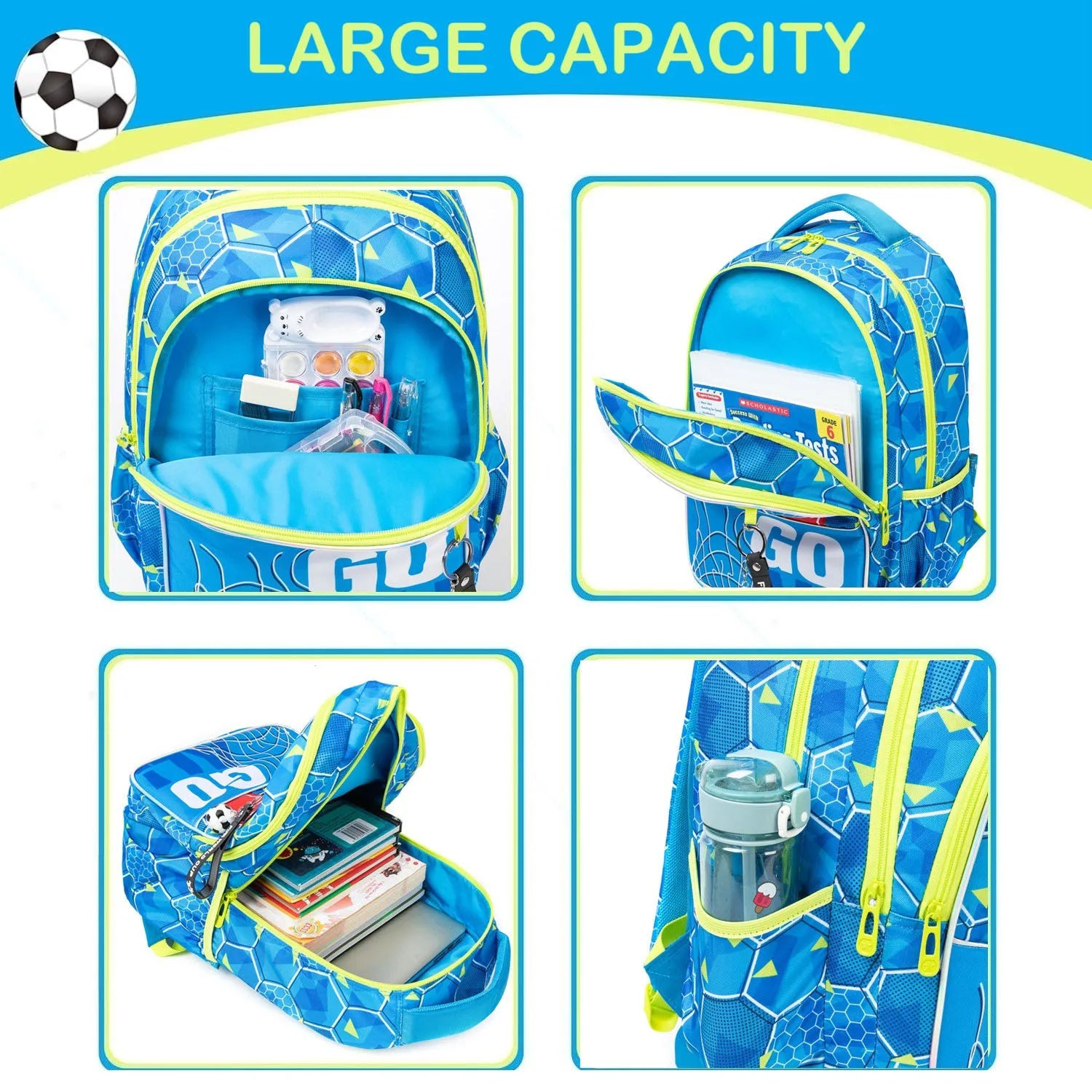 Custom Student Backpack Waterproof Schoolbag Set with Insulated Lunch Bag Casual School Book Bag Other Backpack for Kids