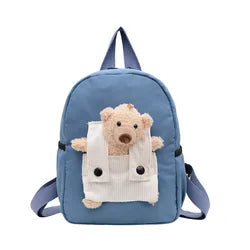 Custom Kids Cute Backpack With Teddy Bear Children Small Daypack Kindergarten Soft School Bag OEM logo Fashion Baby Travel Bag