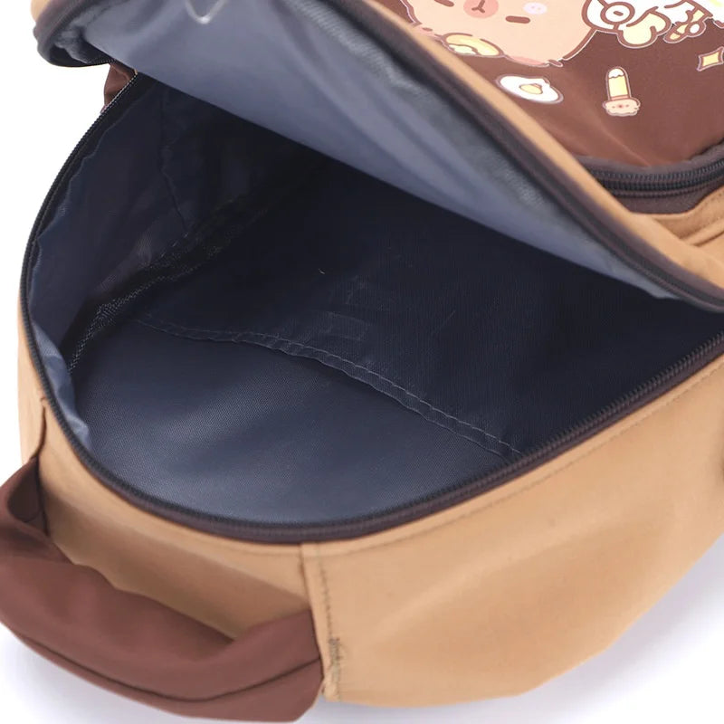 2025 Hot Sale New Design Fashion Cute Capybara Monster Custom Children Bag Cartoon Kids School Backpack