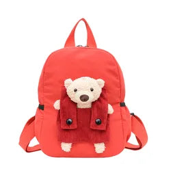 Custom Kids Cute Backpack With Teddy Bear Children Small Daypack Kindergarten Soft School Bag OEM logo Fashion Baby Travel Bag