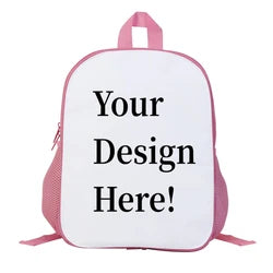Custom School Backpack for Kindergarten New Fashion Bookbag Creative Logo Print for Boys Girls Zipper Polyester Great Gift Idea