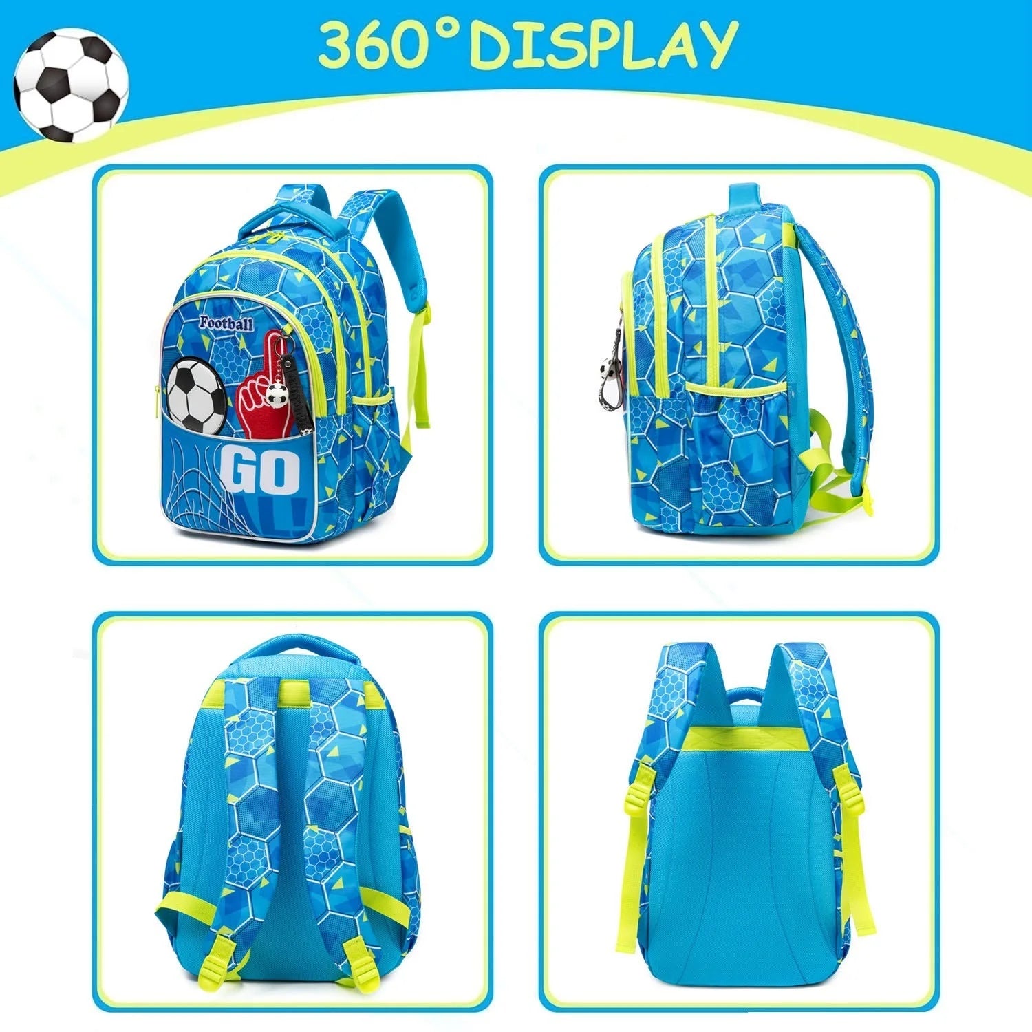 Custom Student Backpack Waterproof Schoolbag Set with Insulated Lunch Bag Casual School Book Bag Other Backpack for Kids