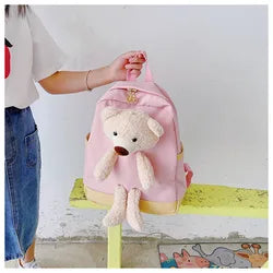 Custom Kids Cute Backpack With Teddy Bear Children Small Daypack Kindergarten Soft School Bag OEM logo Fashion Baby Travel Bag