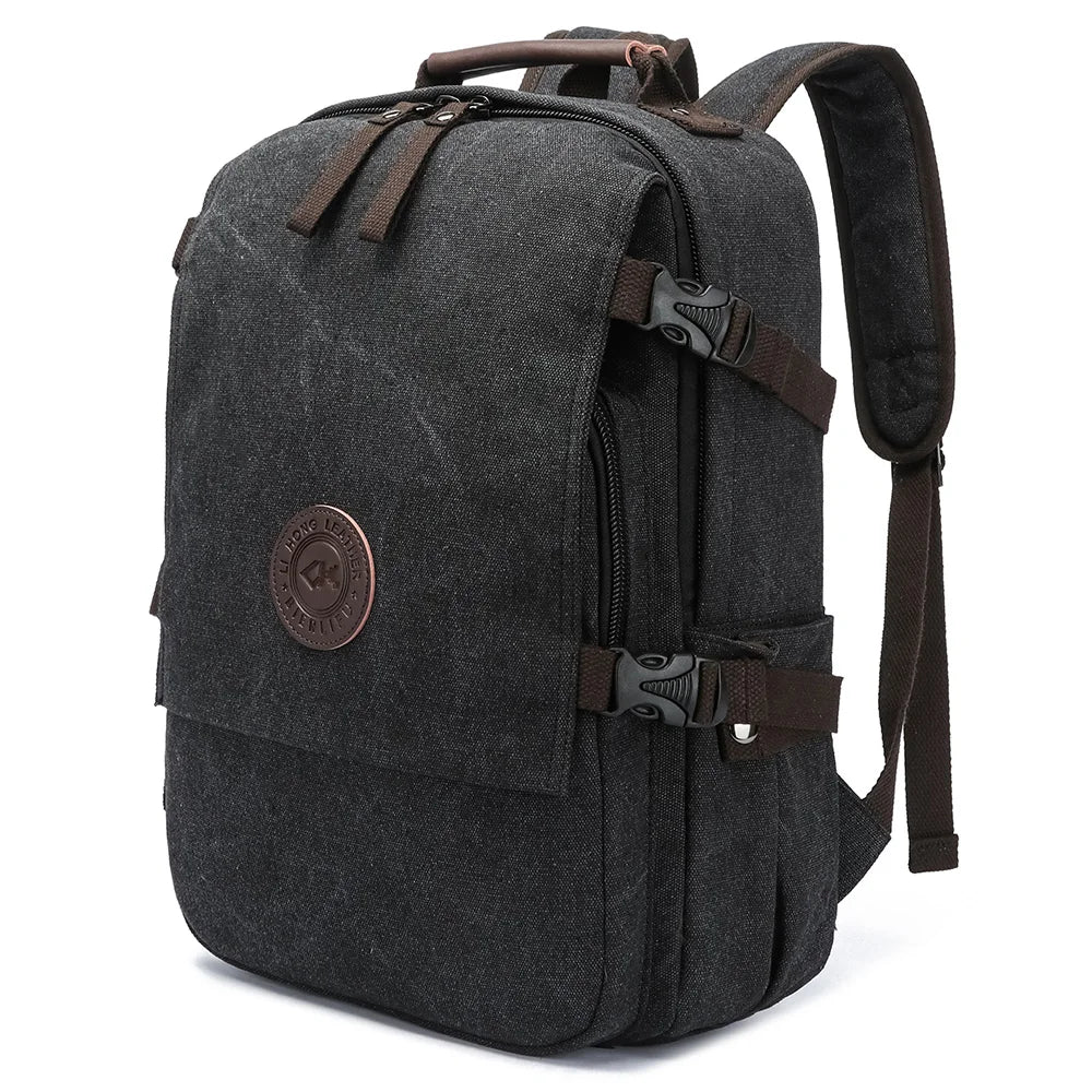 Custom Logo Canvas Travel Laptop Backpack Business Rucksack College Computer Bag Notebook Men's Backpacks