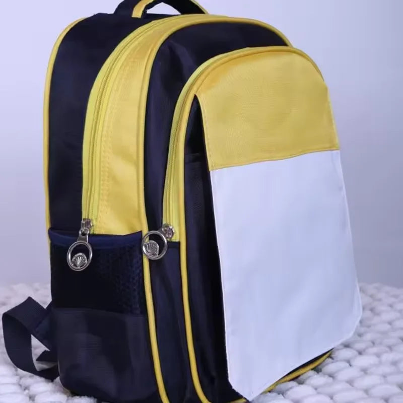 2PC Lot Custom Sublimation Blanks Big Size Foldable School Backpacks for Kids Fabric Book Bags for Living Room Use Customizable