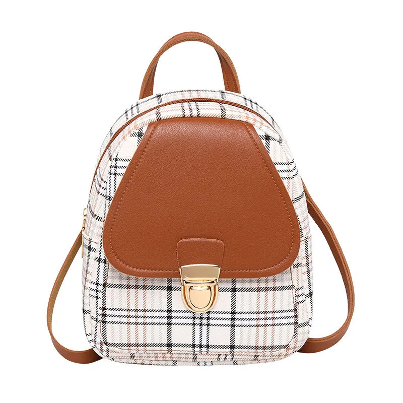 2021 New Fashionable Custom Logo Open Nylon Students Daily School Backpack Vintage Style Zipper PU Open Style Wholesale Factory
