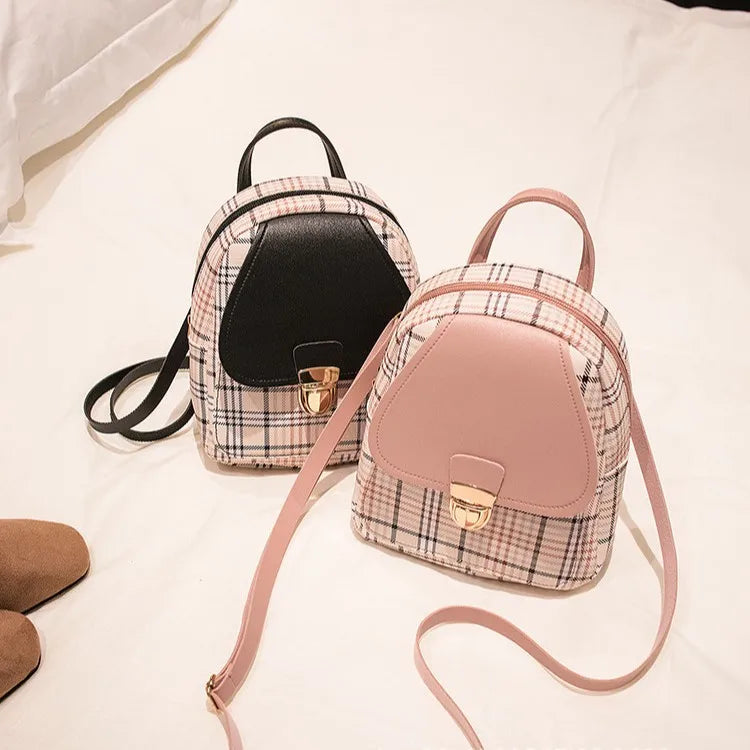 2021 New Fashionable Custom Logo Open Nylon Students Daily School Backpack Vintage Style Zipper PU Open Style Wholesale Factory