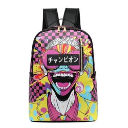 Custom Full Imprinted Picture Backpack Spray Ground Bag Casual Printing School Backpack Men Women