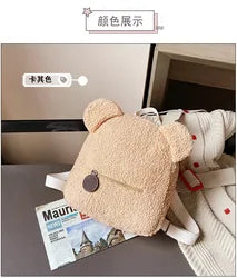 Custom Plush Teddy Bear Backpack for Toddlers Cute Cartoon Bookbags Mini Schoolbags for Kids Children's BookBags