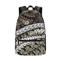 Custom Logo Print Polynesian Design Big Capacity Teenager Backpacks Bag Unisex School Backpack for College Students Boys Girls