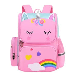 Custom Unicorn Cartoon Mochila Primary Student Pink Purple Navy Blue Rainbow Waterproof Child Kids Book Bag Backpack School Bags