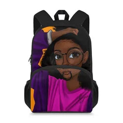 African Arts Printed Kids School Backpack Custom Print for Boys Girls Bookbag School Bag Preschool Kindergarten Toddler Backpack