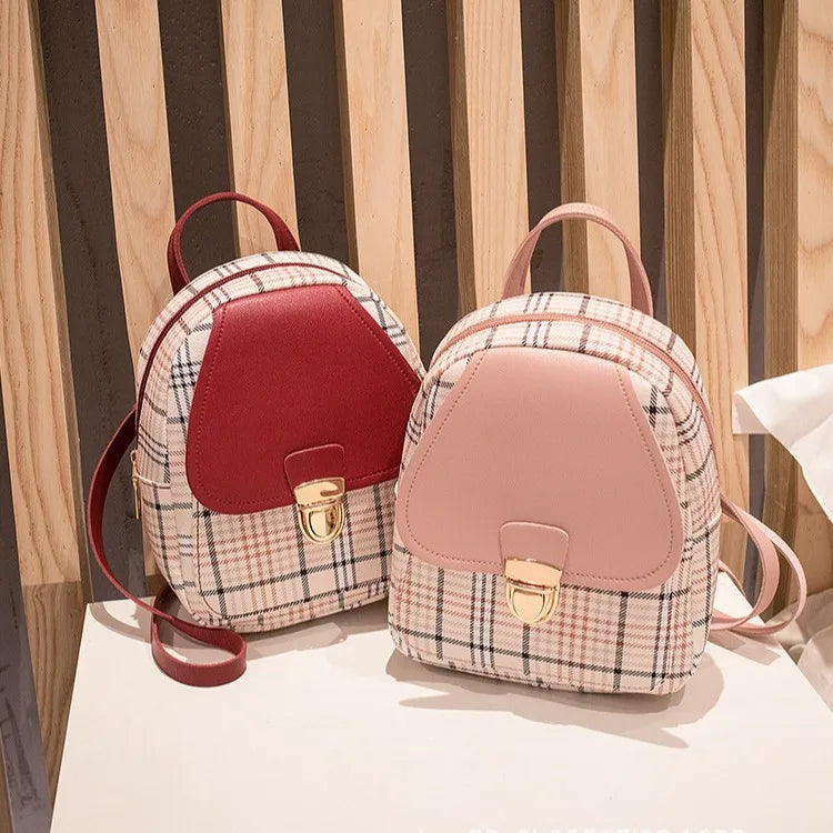 2021 New Fashionable Custom Logo Open Nylon Students Daily School Backpack Vintage Style Zipper PU Open Style Wholesale Factory