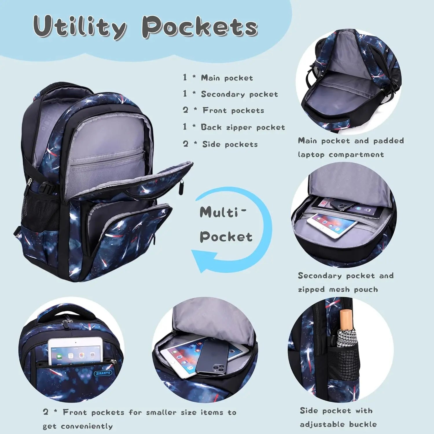 Custom logo School Bags 3pcs Set With Lunch Bag for Boys Kids Student Backpack Mochila Escolar Large Capacity Children Black Bag