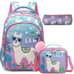 Custom Student Backpack Waterproof Schoolbag Set with Insulated Lunch Bag Casual School Book Bag Other Backpack for Kids