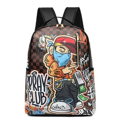 Custom Full Imprinted Picture Backpack Spray Ground Bag Casual Printing School Backpack Men Women