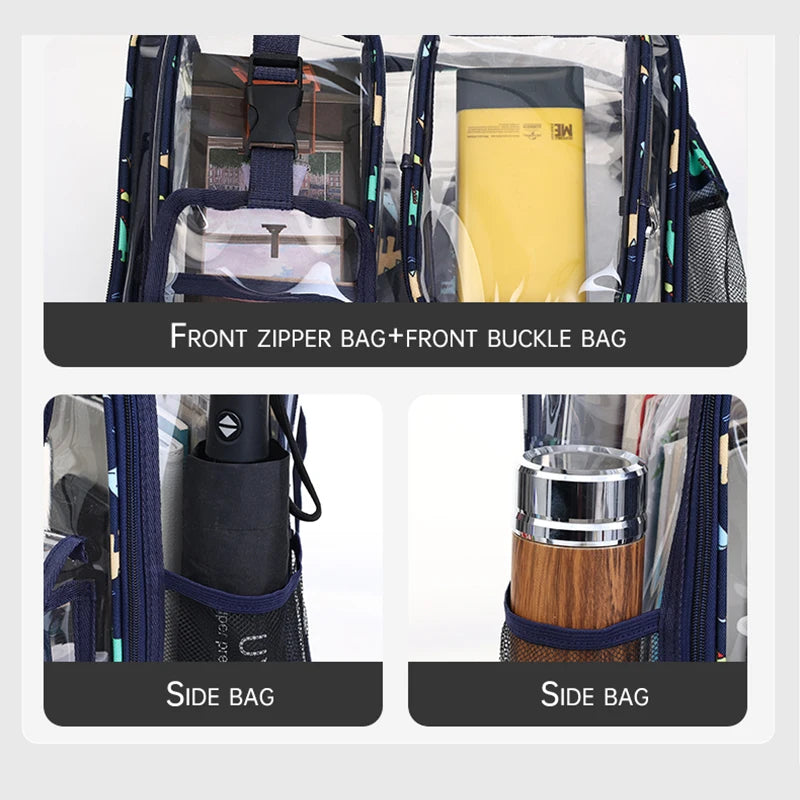 Custom Student Kids Backpack Pvc Transparent Waterproof Bag for Women Fashion Gril Jelly Backpack