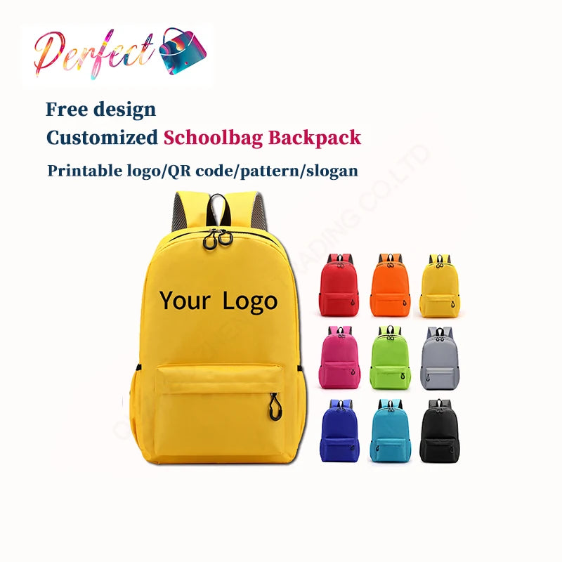ZY OEM Wholesale Custom Logo Back School Student Backpack for Teenagers School Backpack Bookbags Girls Children Backpacks