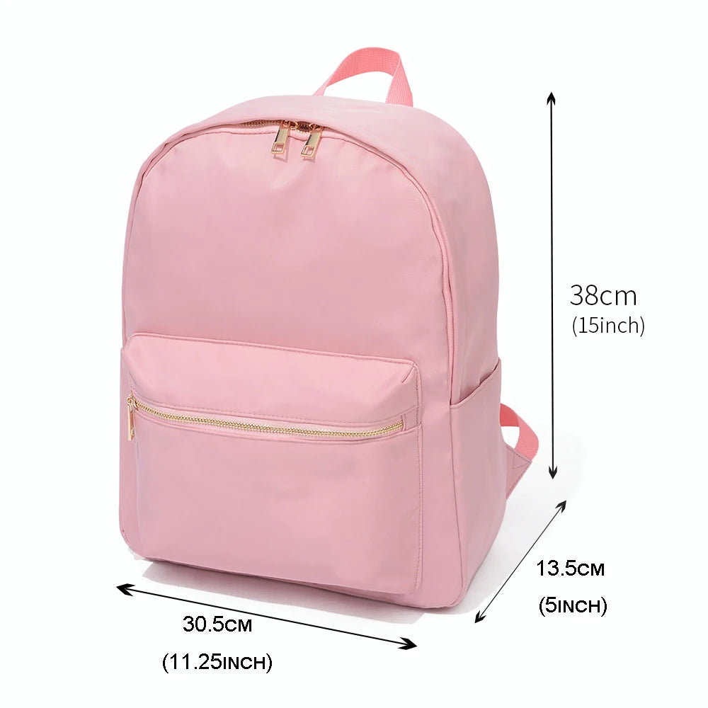 Custom All Over Print Personalized Waterproof Nylon Gold Metal Zipper School Backpack Women's Travel Pumpkin Halloween Backpack