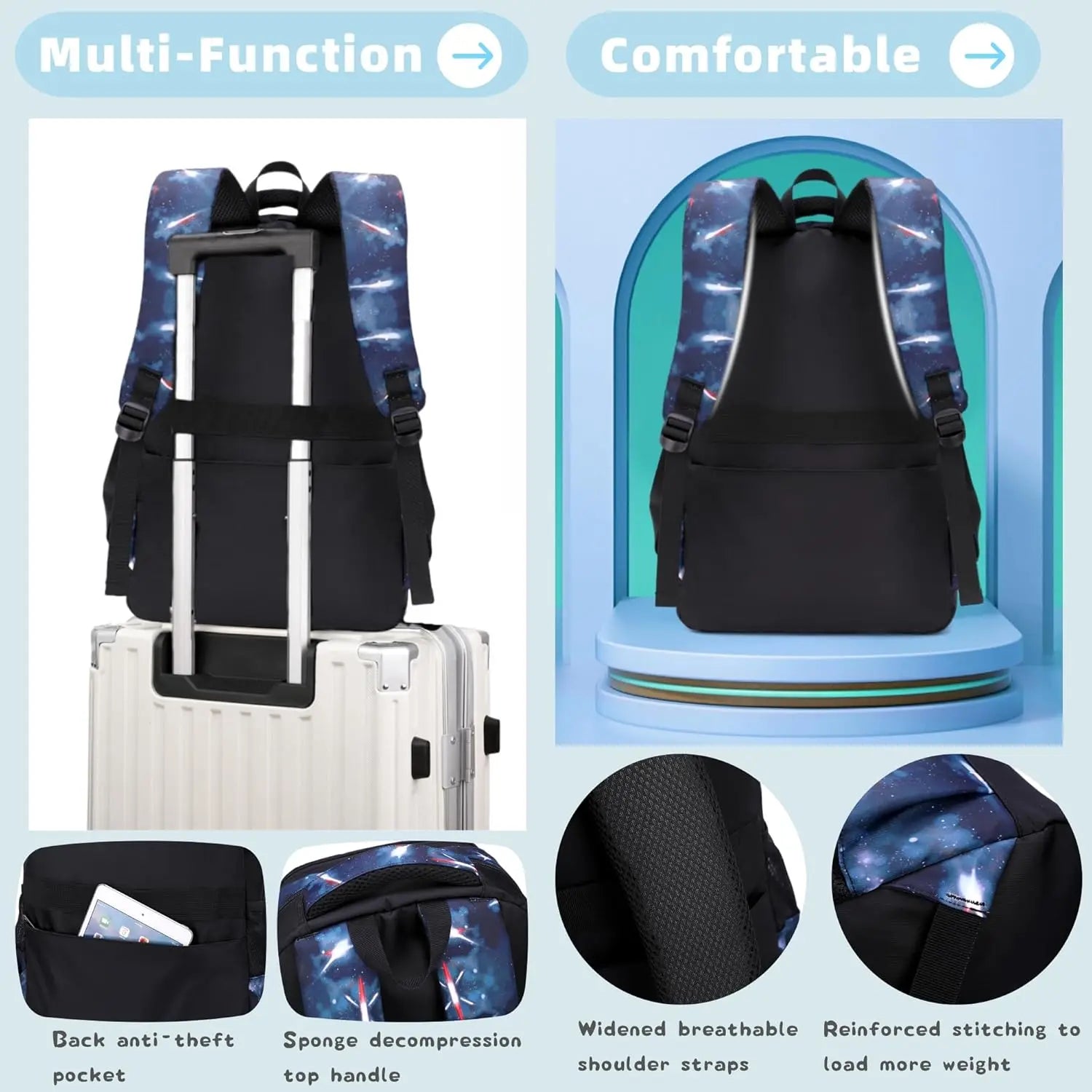 Custom logo School Bags 3pcs Set With Lunch Bag for Boys Kids Student Backpack Mochila Escolar Large Capacity Children Black Bag