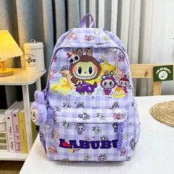 2025 Customizable Design Large Capacity School Backpack New Cartoon Monster Labubu Full Print for Students and Kids