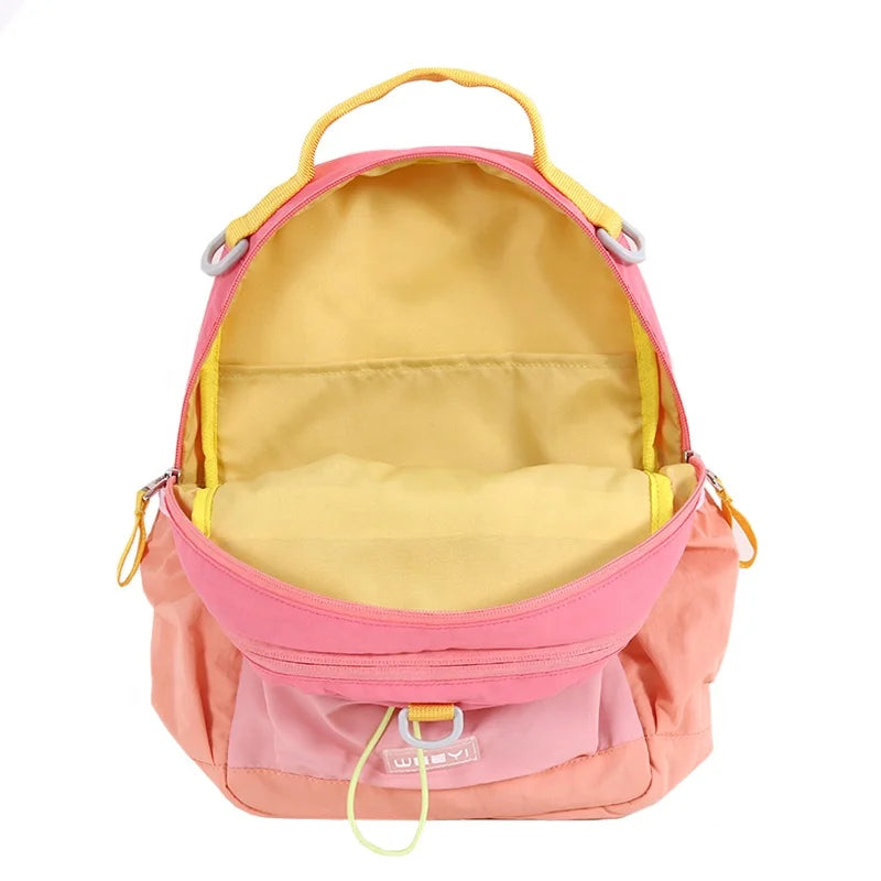 CHANGRONG Unisex Nylon Backpack Vintage Zipper Closure Polyester Lining Custom Design for School Boys and Girls