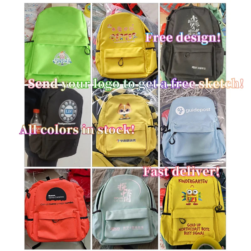 ZY OEM Wholesale Custom Logo Back School Student Backpack for Teenagers School Backpack Bookbags Girls Children Backpacks