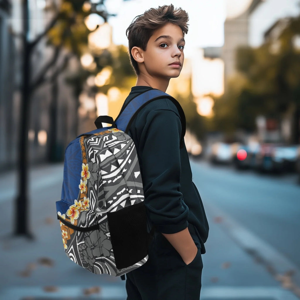 Custom Logo Print Polynesian Design Big Capacity Teenager Backpacks Bag Unisex School Backpack for College Students Boys Girls