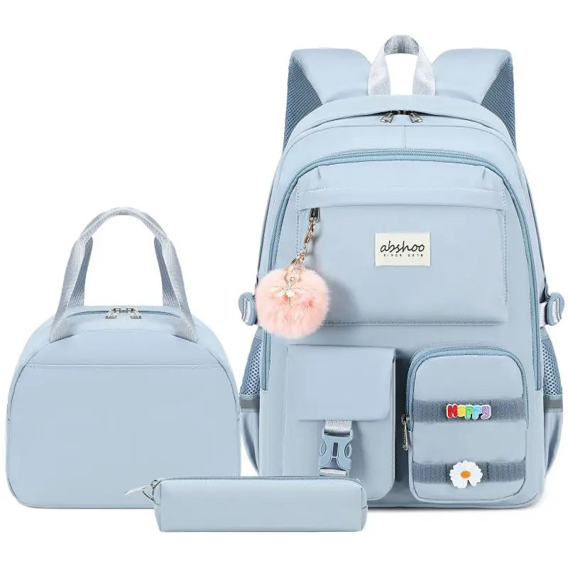 2025 Pastel Pink Kids Backpack Set Waterproof School Bag Custom Backpack Set School Bags Sets Custom Backpacks Colorful Bags