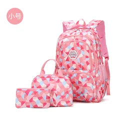 Factory Customized New Fashion High-quality Student Backpack 3 in 1 Set With Lunch Box and Pencil case Waterproof Kids Bags