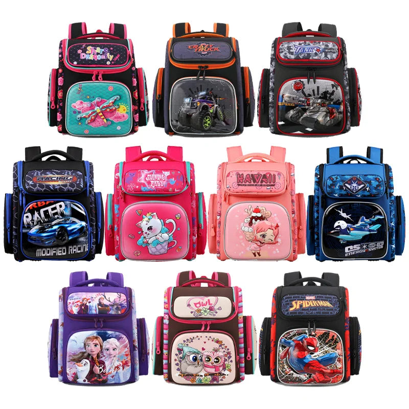 2024 Top Quality Fashion Custom Breathable Spine Protection Kindergarten School Bags for Kids Cool Cartoon Printing Backpack