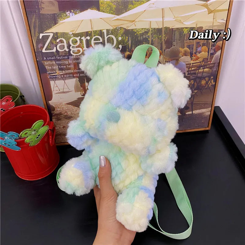 Kawaii New Bear Cartoon Plush Backpacks Children's Personality Gift Doll Holiday Custom Kids Backpack