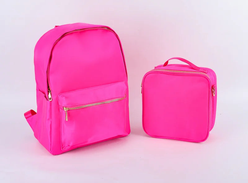 11 Color Large Capacity Custom Travel Storage Bag Boy Girls Cute School Student Bag Candy Color Black Waterproof Nylon Backpack